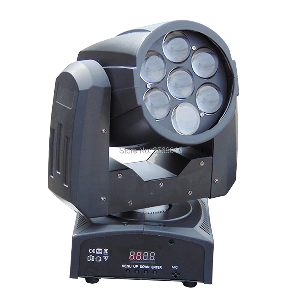 Zoom wash moving head 7x12W RGBW 4in1 LED Mini DJ dmx сценический свет|Эффект освещения сцены| |