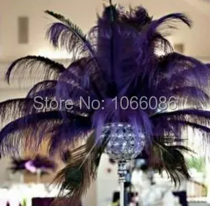 

Free Shipping! 50pcs/lot Wedding centerpiece Purple ostrich feathers 45-50 18-20 inches ostrich plumages plumes