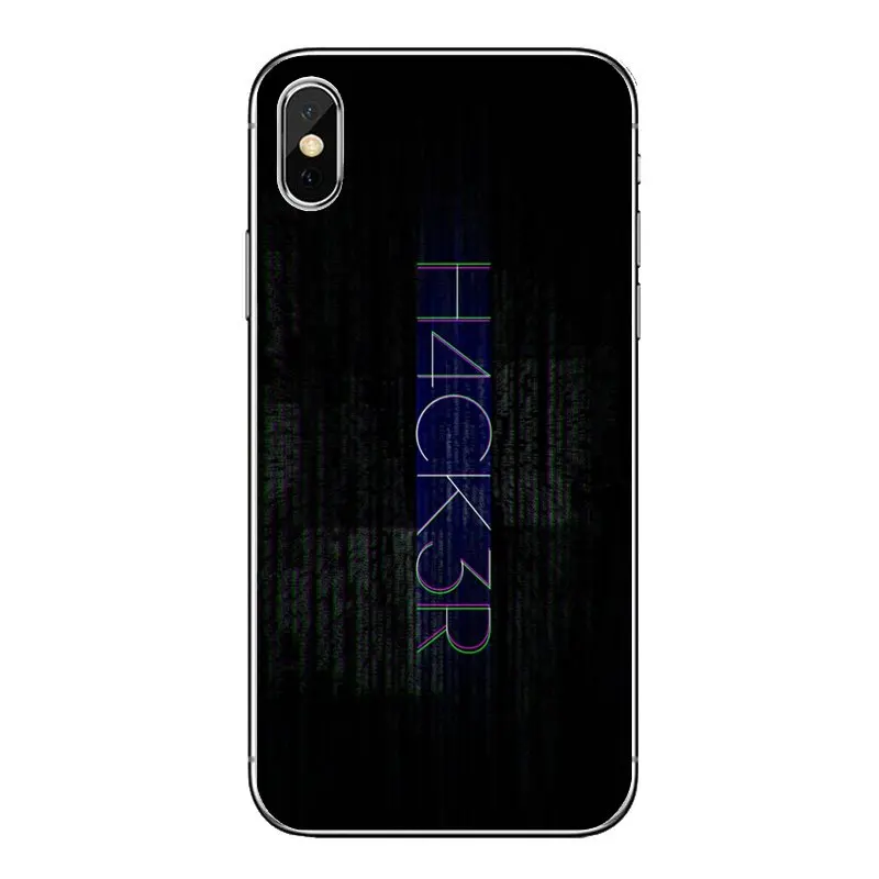 Хакер компьютерный код Художественная печать для iPod Touch iPhone 4 4S 5 5S 5C SE 6 6S 7 8 X XR XS Plus