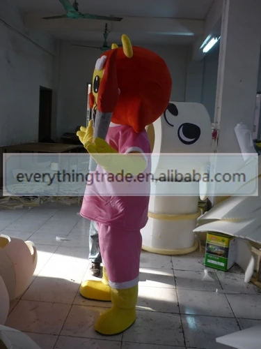 Hot sale 2014 Adult lovely cartoon red nose doll mascot costume fancy dress party costumes adult size | Тематическая одежда и