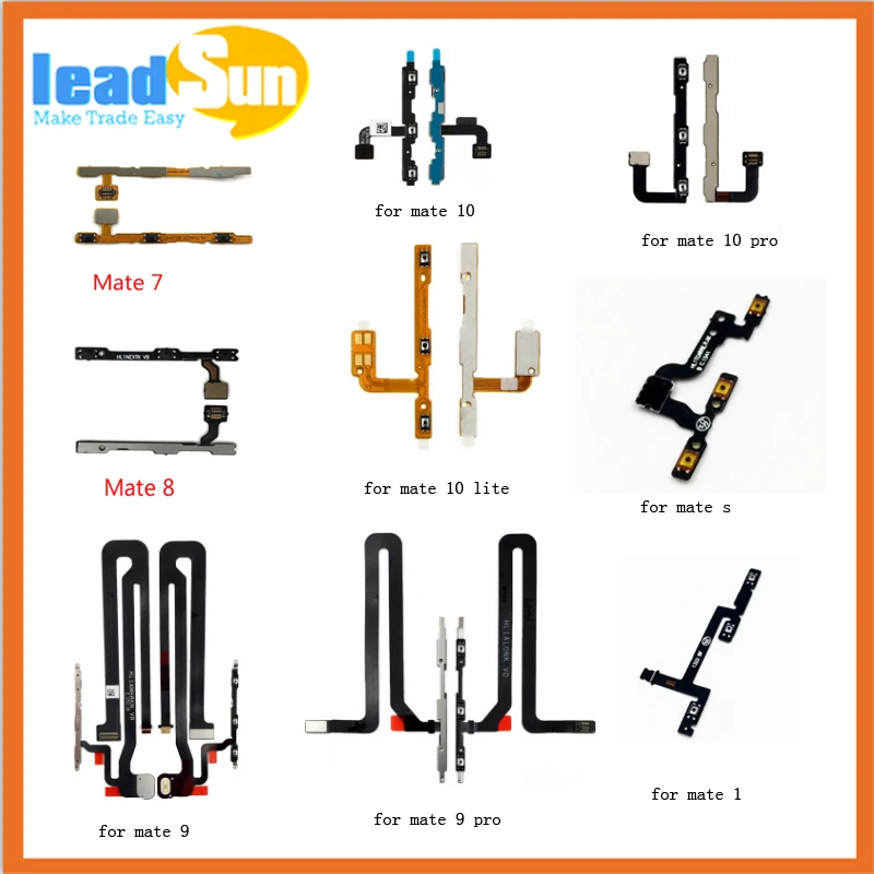 10/шт сменная кнопка включения/выключения громкости гибкий кабель для huawei mate 1 7 8 9
