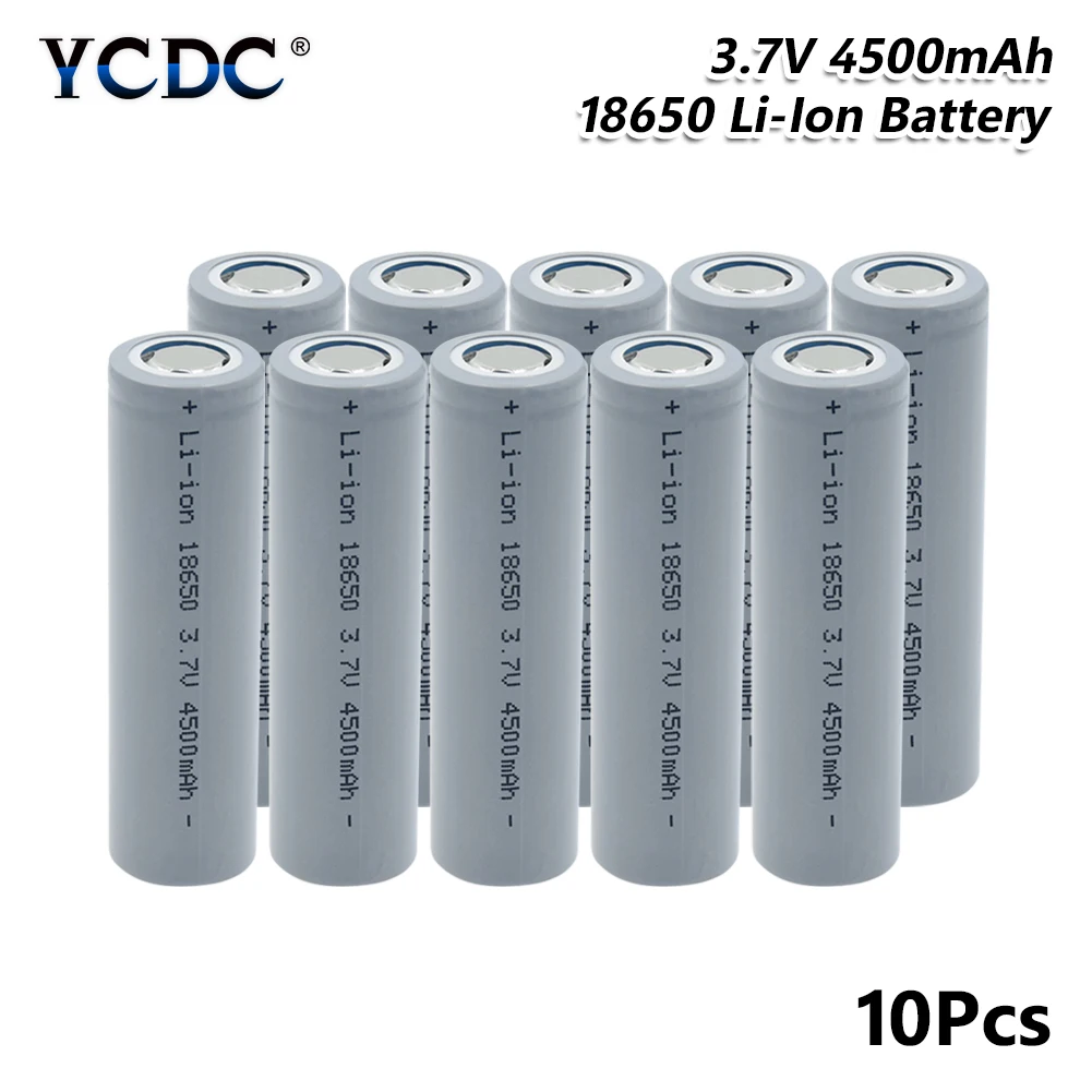 18650 Батарея 3,7 V 4500 мА/ч, литий-ионный высокого разряда высокий ток электронная сигарета Перезаряжаемые Аккумуляторы для фонарика