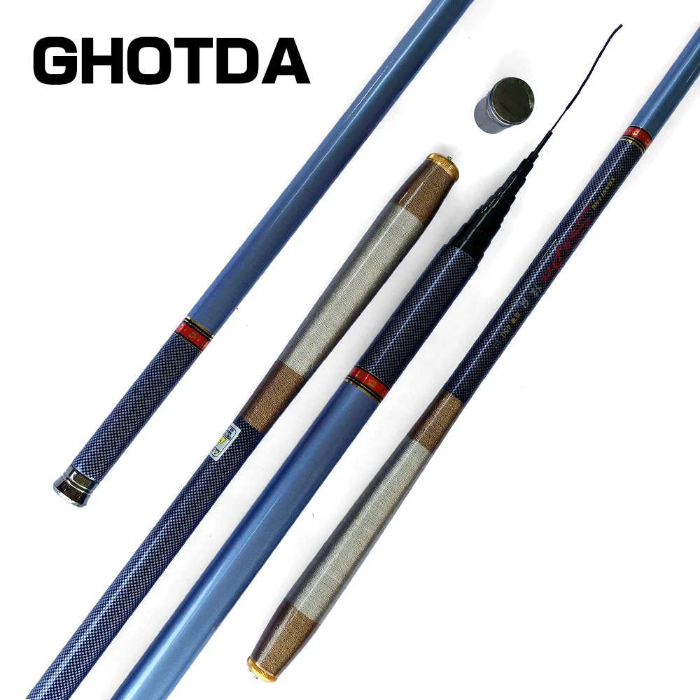 Сверхлегкая Удочка GHOTDA из углеродного волокна ручная удочка 3 6 м 4 5 7 2 супер