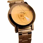 Часового пояса #401 новый дизайн мужские и женские модные чёрные туфли Лолита с круглым циферблатом нержавеющая сталь Ремешок кварцевые наручные часы для мужчин подарки