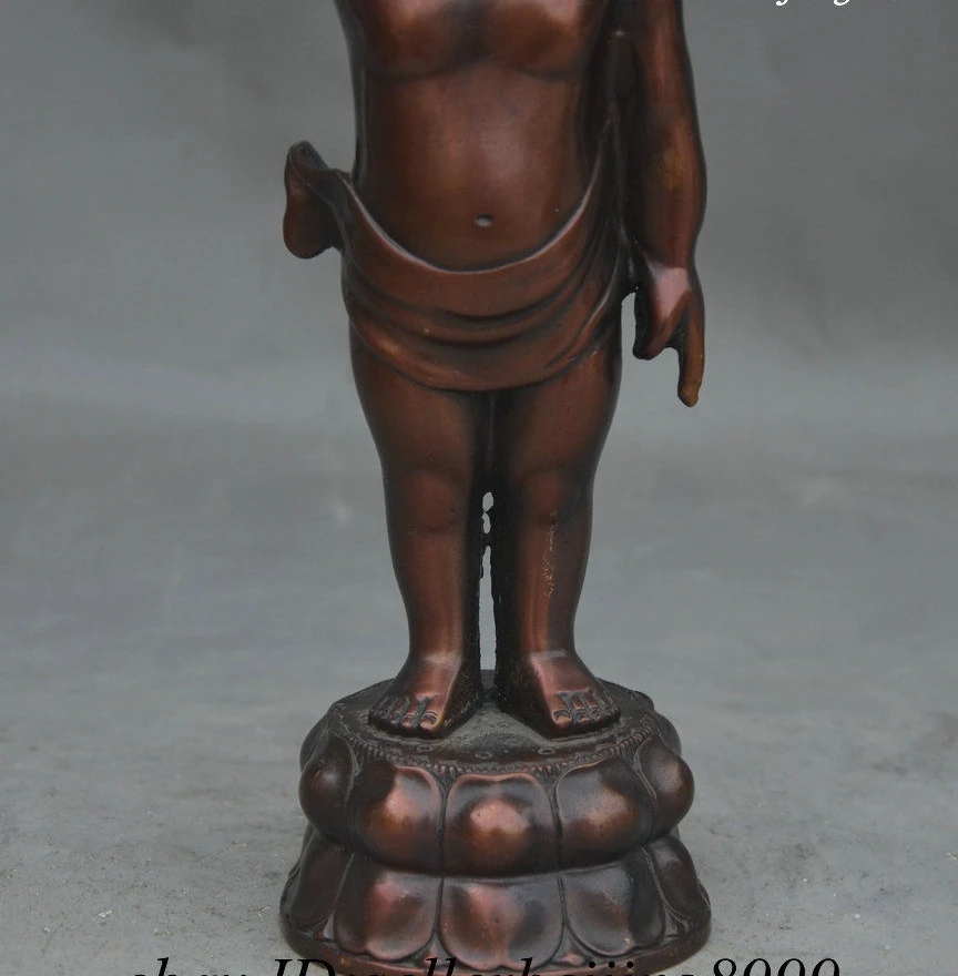 10&quot Tibet Buddhism Bronze by heaven Sakyamuni Shakyamuni Prince Buddha Statue | Дом и сад