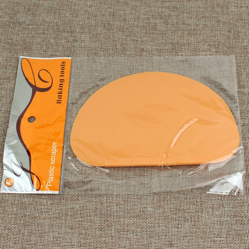 Полукруглый гибкий пластиковый скребок для теста шпатель торта резак масла
