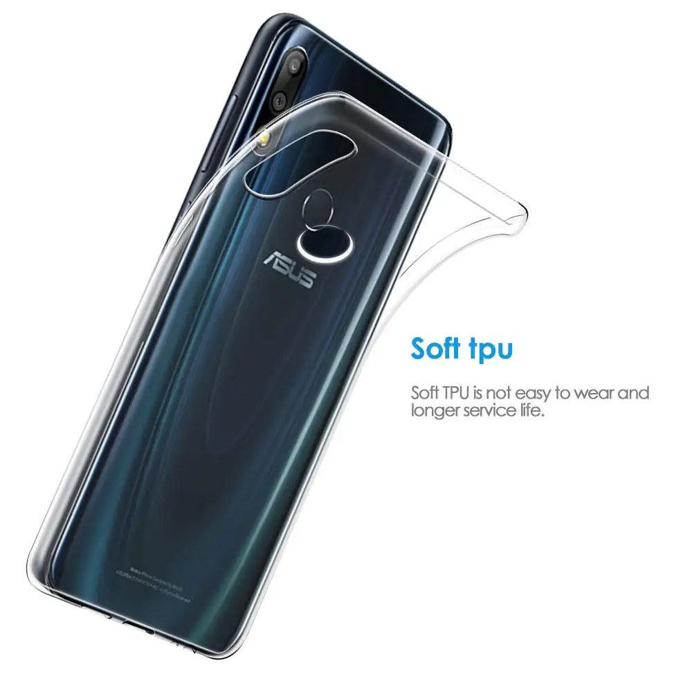 Чехол для Asus Zenfone Max Pro (M2) ZB631KL ZB630KL ультратонкий прозрачный мягкий чехол из ТПУ ASUS
