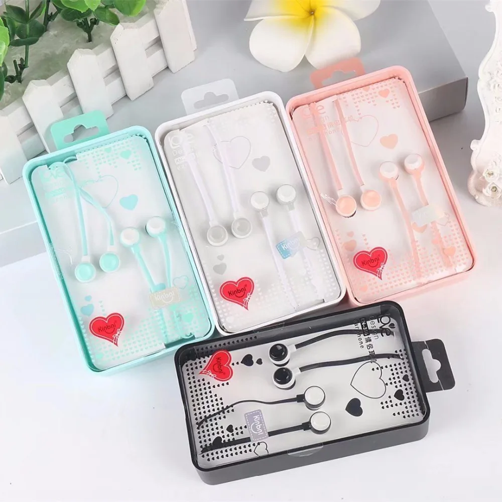 2 шт./компл. Симпатичные и простые Цветные стерео наушники вкладыши 3 5 мм для