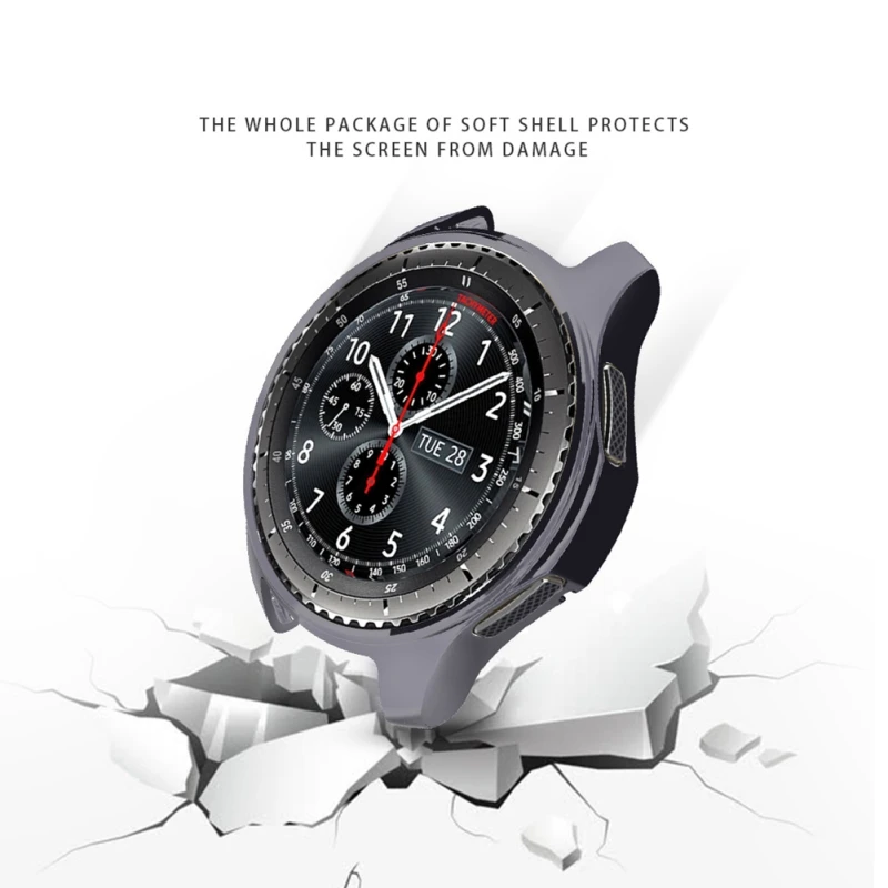 Чехол gear S3 Frontier для samsung Galaxy Watch 46 мм, мягкий термополиуретановый защитный чехол, высококачественный материал из ТПУ