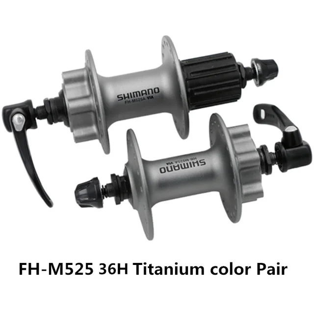 M525 36H Titanium Абсолютно подлинный SHIMAN0 FH-M525 колеса 32 H/36 H дисковый тормоз Цветочная карта Тип шесть гвоздей 8 S/9 S/10 S открытие 135 мм - Цвет: M525 36H Titanium