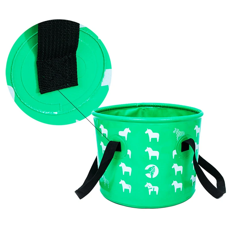

FWBJKKL Outdoor Portable Folding Fishing Bucket Fishing Bag Camping Bucket Car Telescopic Bucket 23*27CM 12L Tackle Bag