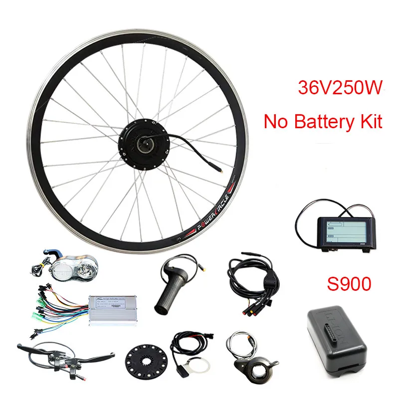 250W S900 No Battery 36V250W набор для преобразования электрического велосипеда Samsung g36v 12AH аккумулятор 20''24''26'700c Мотор колеса e велосипед комплект bicicleta Электрический - Цвет: 250W S900 No Battery