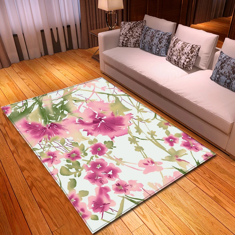 3D Цветочный ковер для гостиной украшение большой зоны коврики спальни мягкий