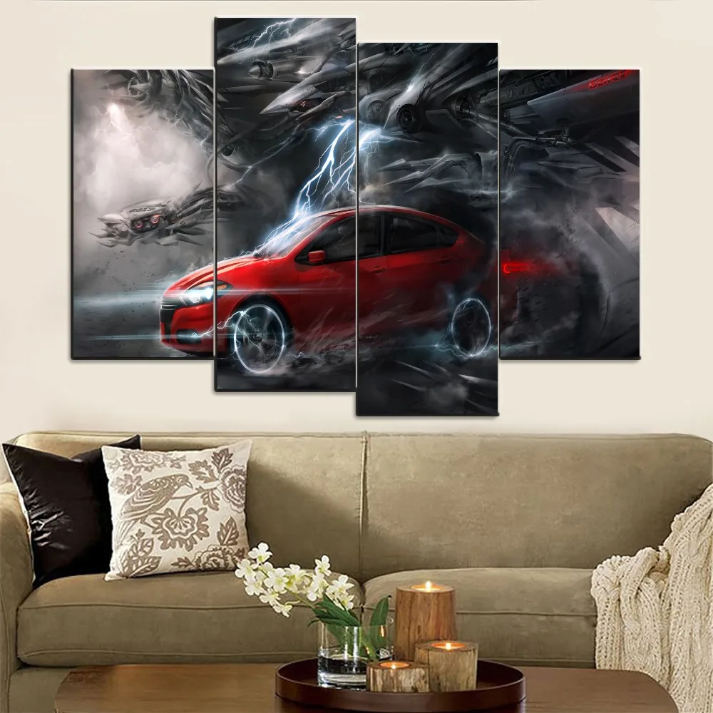 Картина на холсте Декор для дома рама 3 шт. художественный абстрактный молниевый