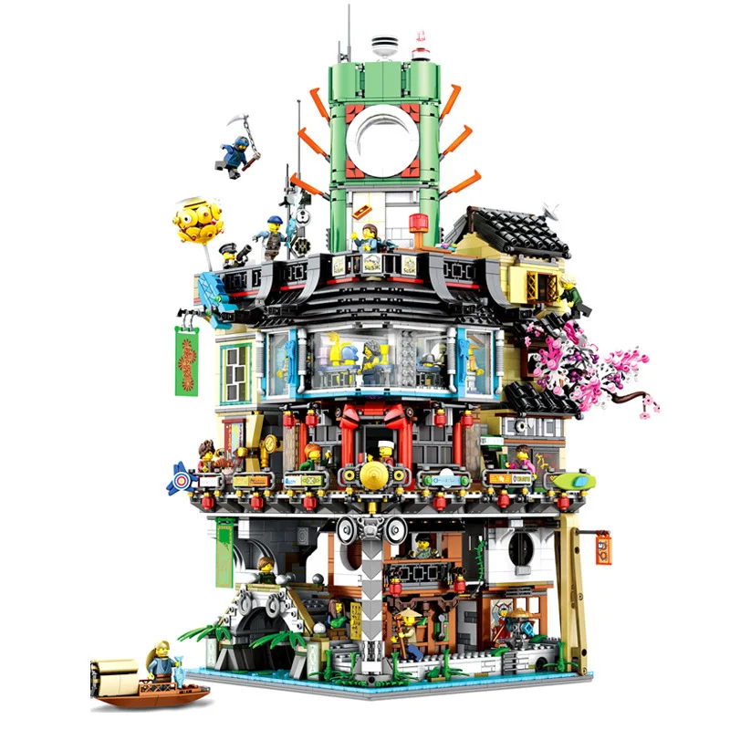 Ninjago City DIY наборы строительных блоков 5040 шт. обучающая игрушка для детей