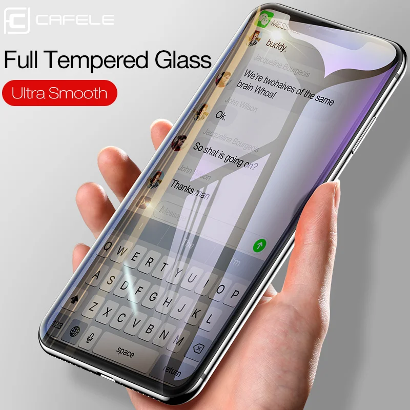 CAFELE 3D полное покрытие закаленное стекло для iPhone 11 Pro Max X XR XS Защита экрана от