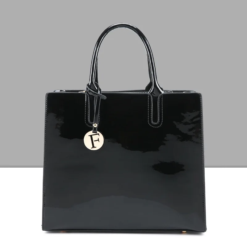 Bright Solid Patent Leather Women Fashion Bags Ladies Simple Luxury Casual Shoulder Messenger Tote bag Purse and Handbag | Багаж и сумки