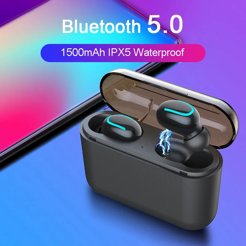 TWS Беспроводная Bluetooth гарнитура 5 0 наушники вкладыши двойные шумоподавление с