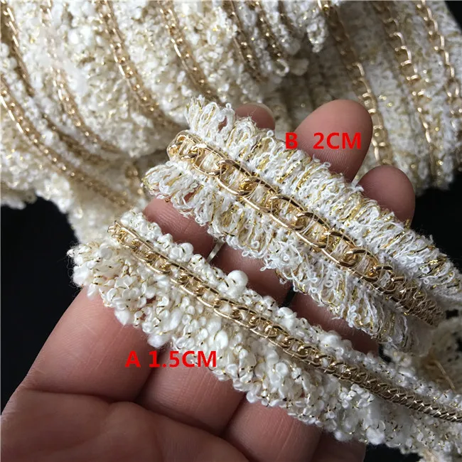 Diy изысканный супер качество Золотая проволока цепи аксессуары кружева аксессуары дамы бежевый+ золотой с бахромой кружева