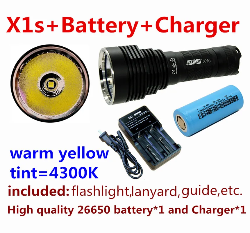 Jaxman X1s версия потока CREE XHP50/XHP50.2 26650/18650 светодиодный фонарик Тактический задний переключатель - Испускаемый цвет: WY battery charger