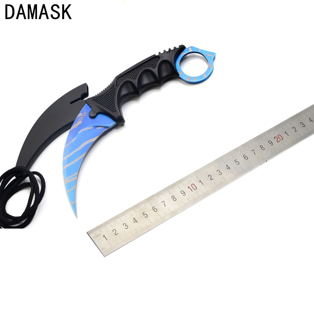 Одежда высшего качества открытый Ножи дамасской бренд csgo Counter Strike Karambit Открытый