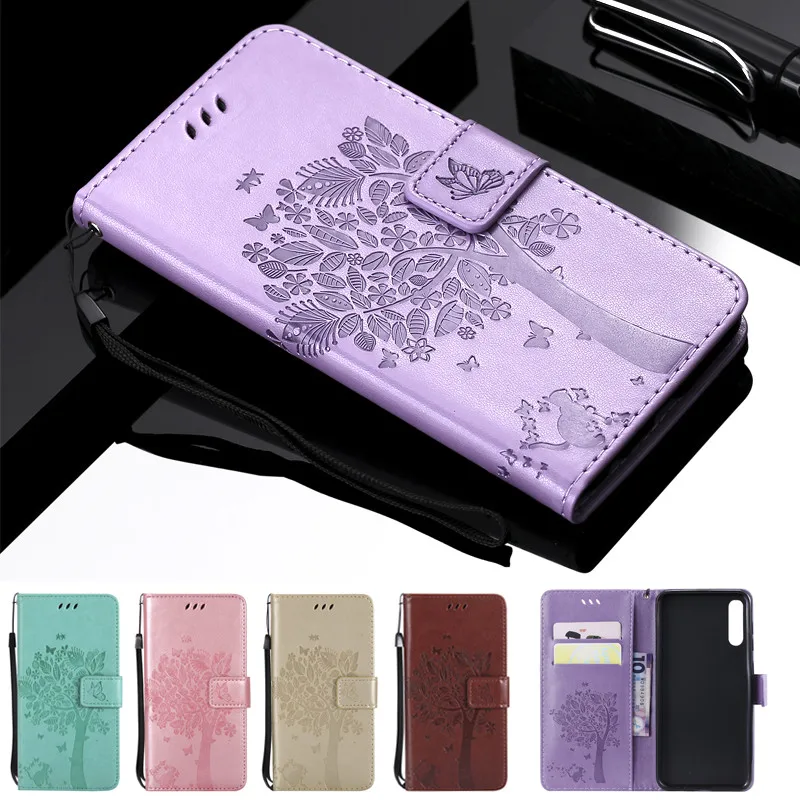 Leather Wallet Case for Samsung Galaxy A50 card slot holder stand flip silicone soft cover Samsung A50 Case A70 A40 A30 A20