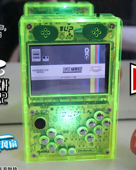 3,5 дюймов ips 60FPS карманная мини аркадная игра Raspberry Pi 3+ 32G - Цвет: green Handheld