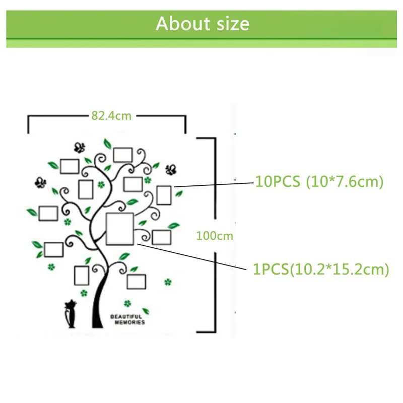 3D наклейка на дерево стикер из акрила фотоальбом для стикеры обои форма