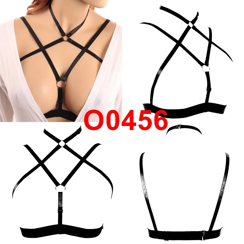 O0456 Кисточкой жгут бюстгальтер топ клетка Сексуальные Женщины Strappy Подвязки Пояс Связывание талии клетчатые чулки с подтяжками размера плюс Готический фестивальный рейв - Цвет: O0456