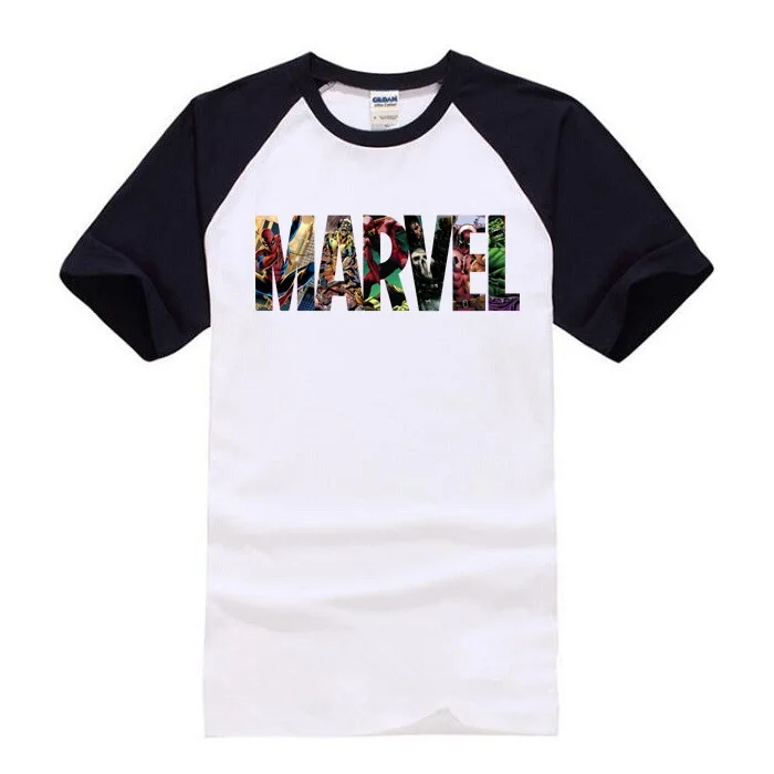 Новый дизайн Мужская футболка Marvel супергерой Мужская/женская с принтом круглый