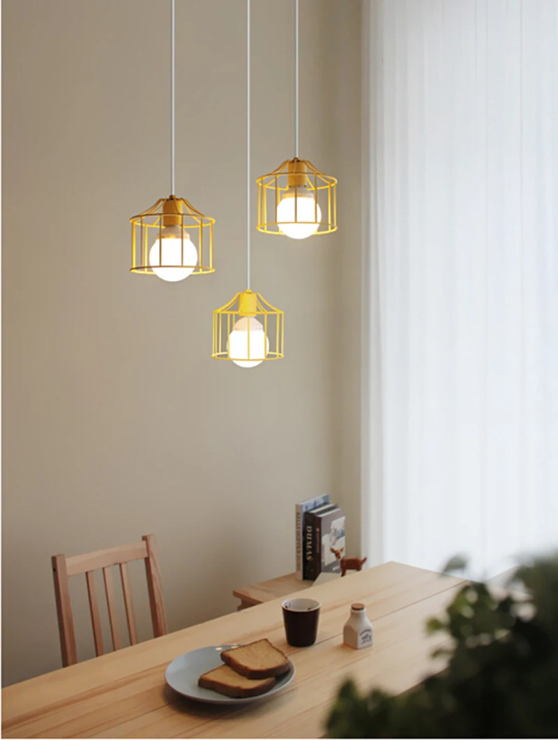 Подвесной светильник в деревенском стиле подвесной с железной рамой | Лампы и