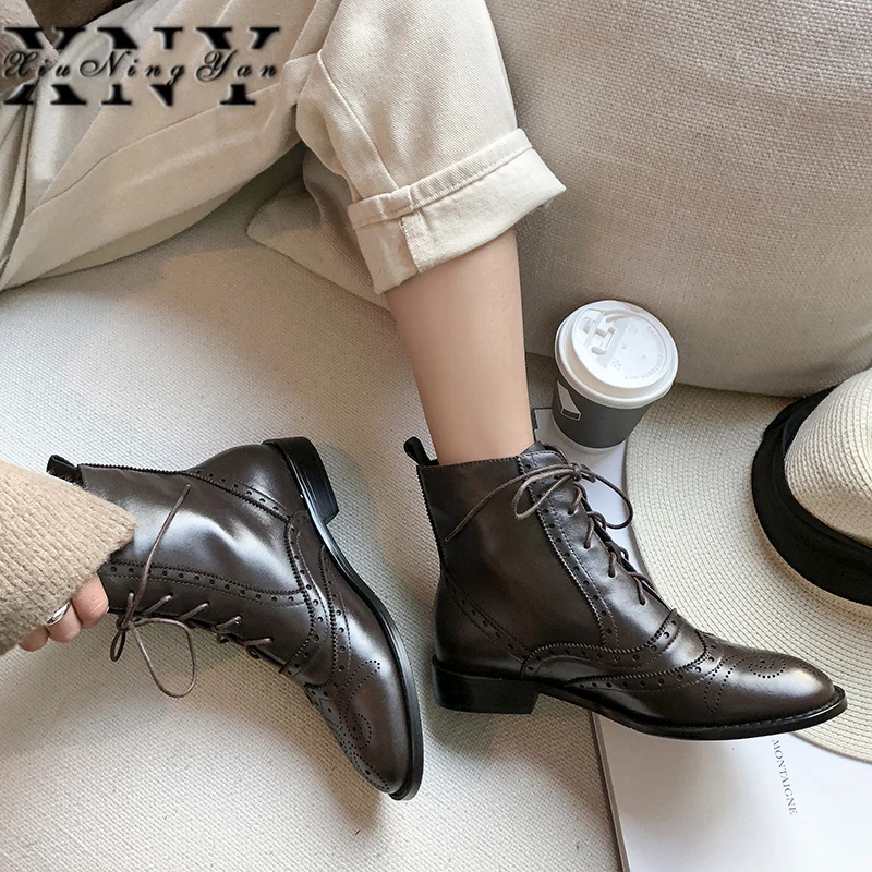 

2019 New Women's Boots British Style Ankle Boots 4cm/2.5cm Heels Woman Winter Boot Hot Sale European Boots Office Lady Shoes