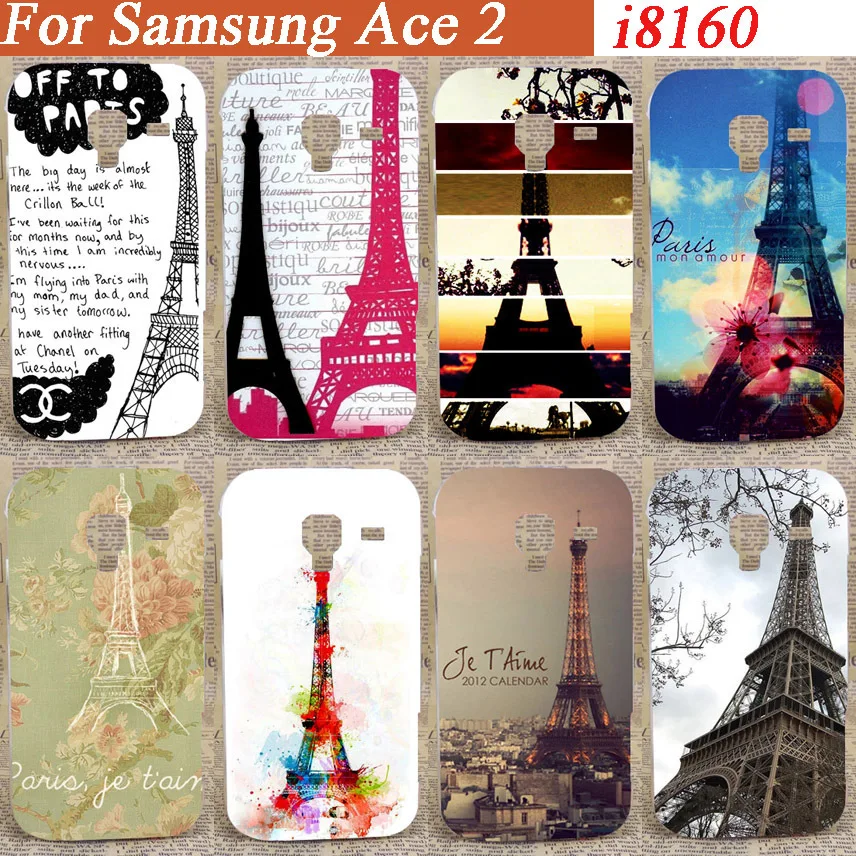 Стильный Жесткий чехол с рисунком эйфелевых башен для Samsung Galaxy Ace 2 II i8160 8160 diy