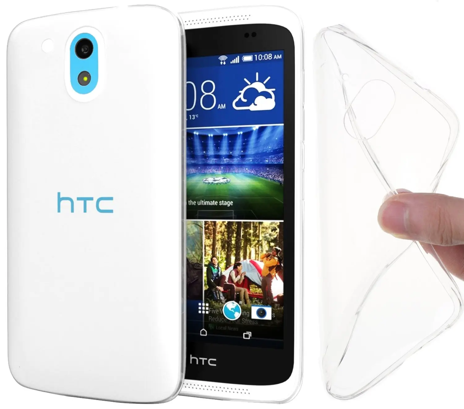 Для HTC Desire 526 г 326 ультра тонкий tomoral Прозрачная крышка Slim Fit точный задняя В виде