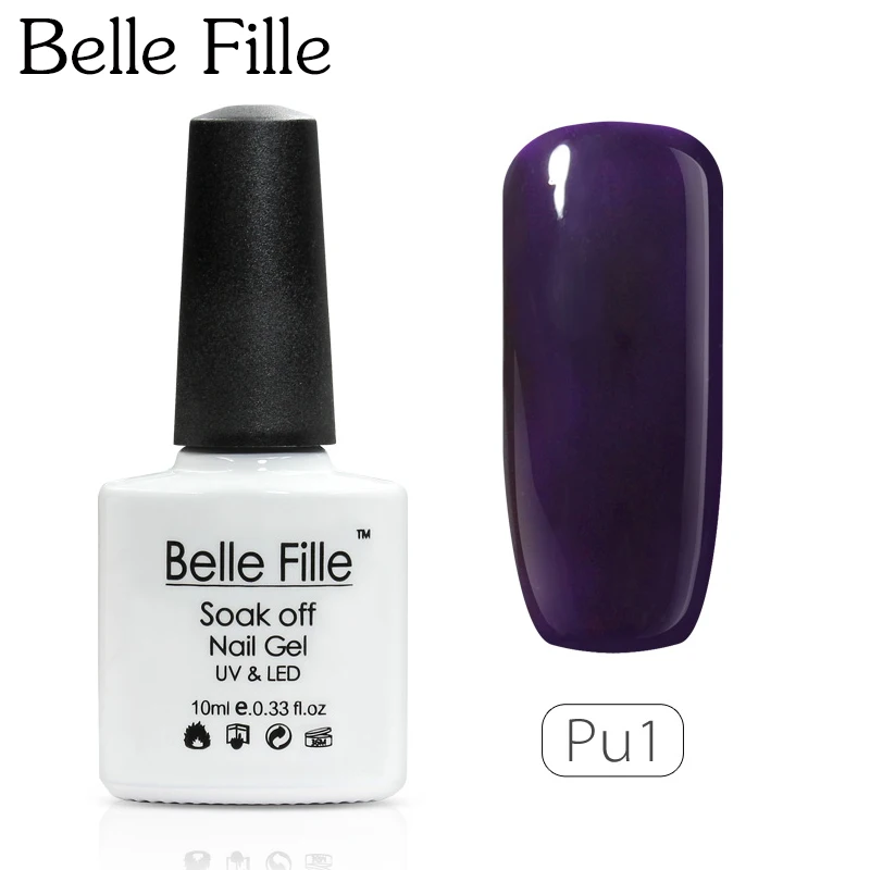 Belle Fille фиолетовый набор гель лака для ногтей 10 мл УФ строитель живопись Гель лак