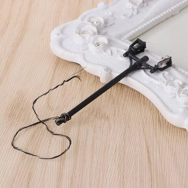Миниатюрный пейзаж уличный фонарь дорожный свет DIY бонсай освещение орнамент