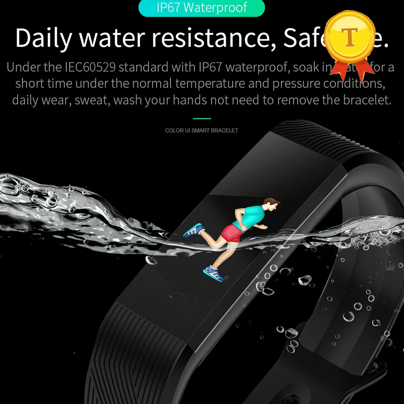 Водонепроницаемый смарт-браслет с цветным экраном 3D UI дизайн точный монитор
