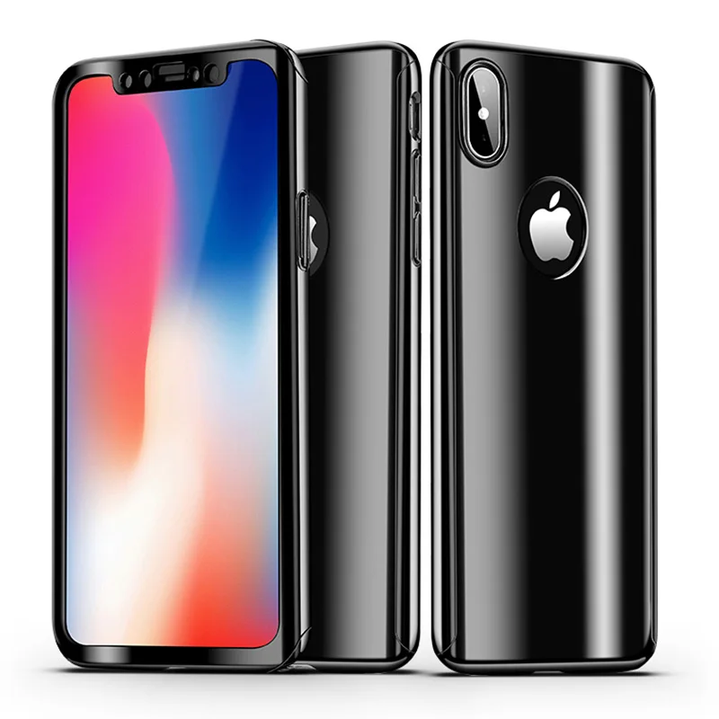 Защитный роскошный зеркальный чехол для iPhone 6 6s Plus 7 7plus 8 8Plus с твердым покрытием из