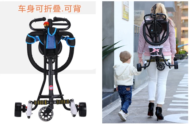 Новинка, для детей 1-6 лет, детская коляска с артефактной тележкой, детский трехколесный велосипед, легкая складная тележка