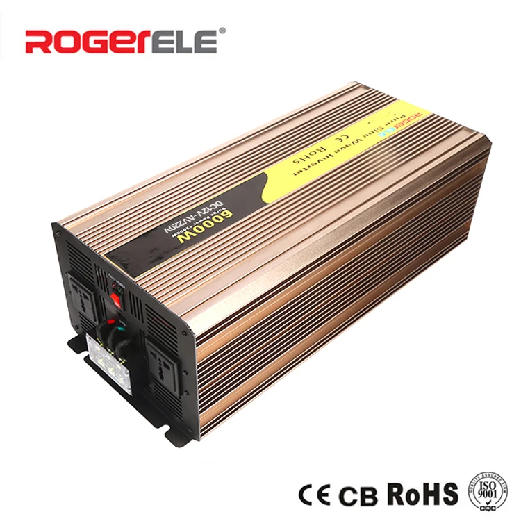 6000 Вт 12VDC/24VDC до 110VAC/220VAC солнечный инвертор немодулированного синусоидального