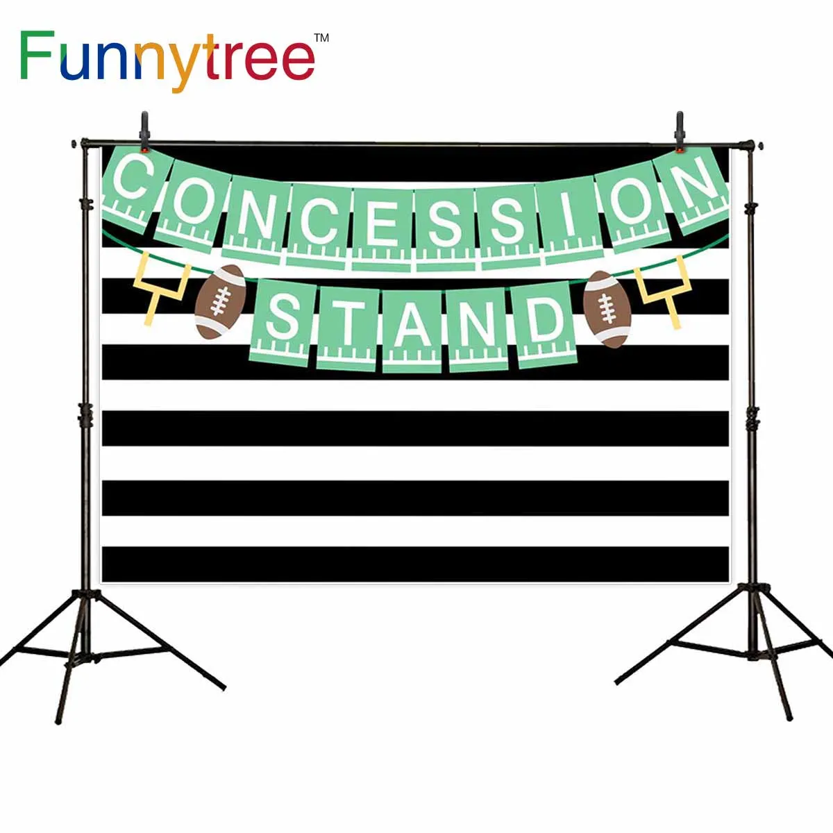 

Funnytree backdrop for photographic studio American footballsport party stripes professional background photobooth photocall