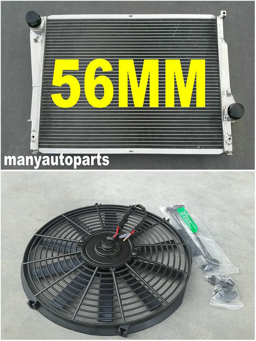 Алюминиевый радиатор + вентилятор для BMW 3 серия E46 Z4 M3 316 318 320 323 325 328 330D Ci i E85 E86 SI 1998