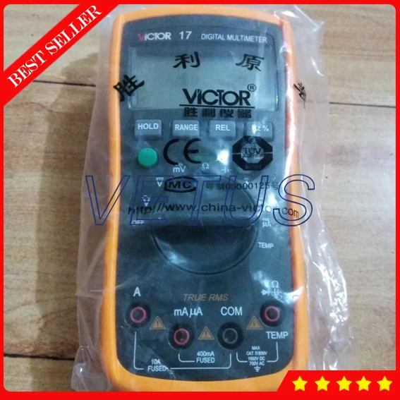 VC17 Avometer с цифровым универсальным измерителем емкости/температуры/Диапазон