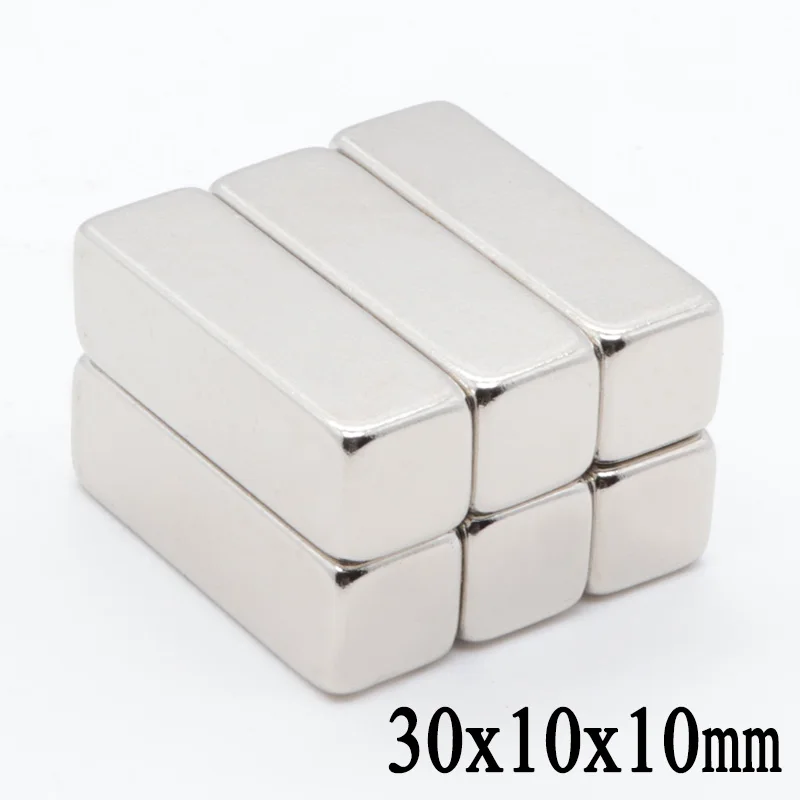 Неодимовый магнит N35 20 шт. 30x10x10 мм сверхпрочный кубический блок редкоземельный |