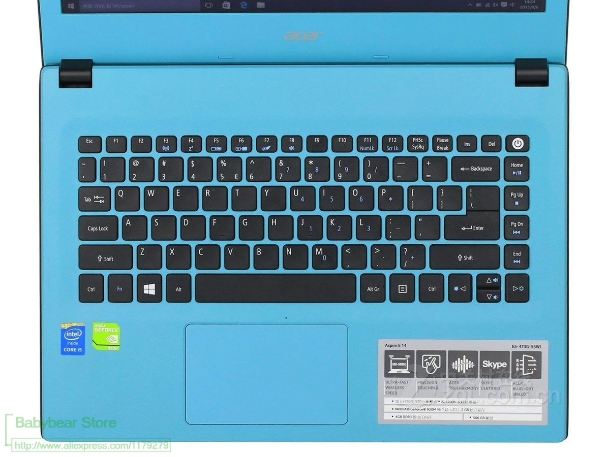 Ультратонкий защитный чехол для клавиатуры из ТПУ Acer Aspire E5 473 422 473G TMP248 TMP 249 TMP249