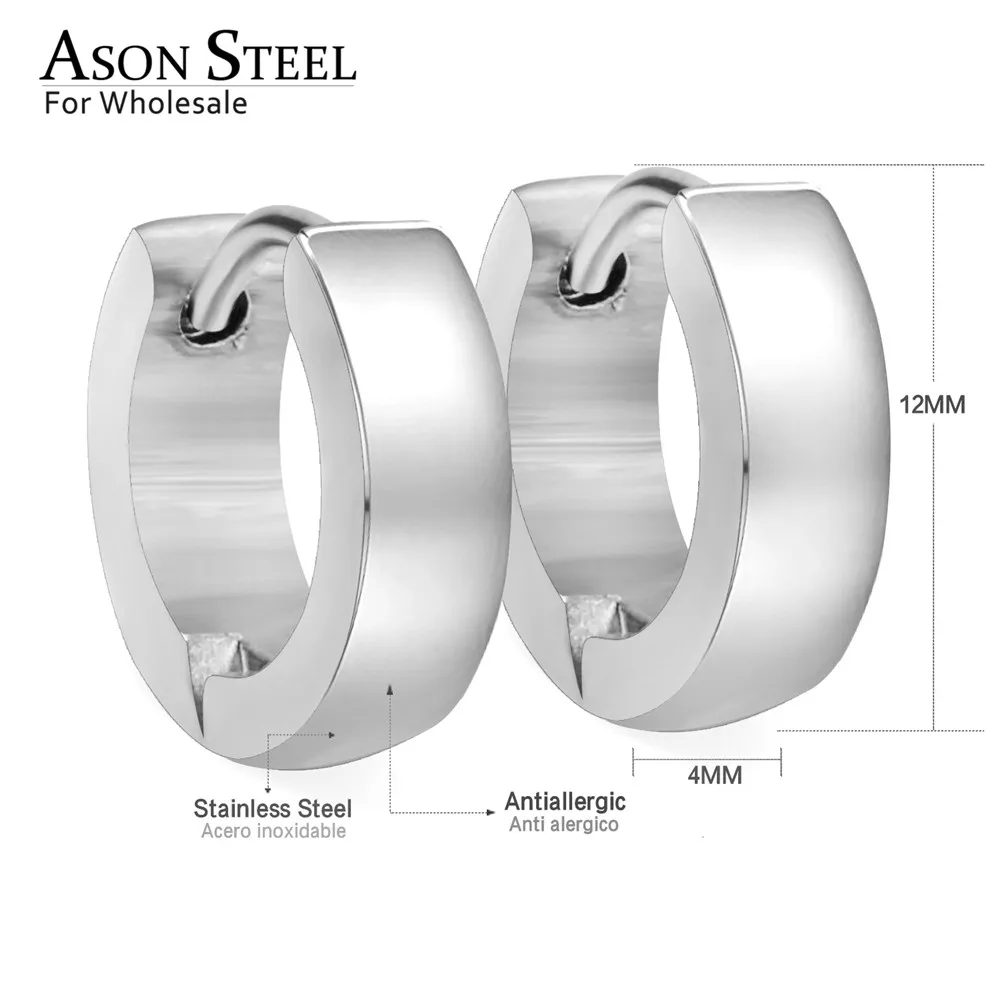Женские серьги-кольца ASON steel серьги из нержавеющей стали золотого/серебряного