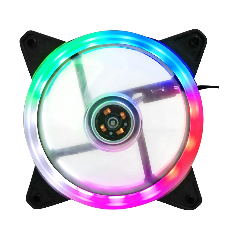 12 моделей многоцветный RGB чехол с круговым охлаждением 2 кольца cpu светодиодный вентилятор 120 мм 12 см RGB светодиодный ring для компьютера кулер для воды радиатор