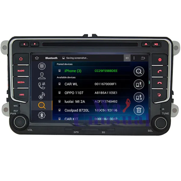 Wanобычно 7 дюймов Восьмиядерный 32G 4G RAM Android 6 0 GPS навигация для VW Cross Golf Bora Amarok