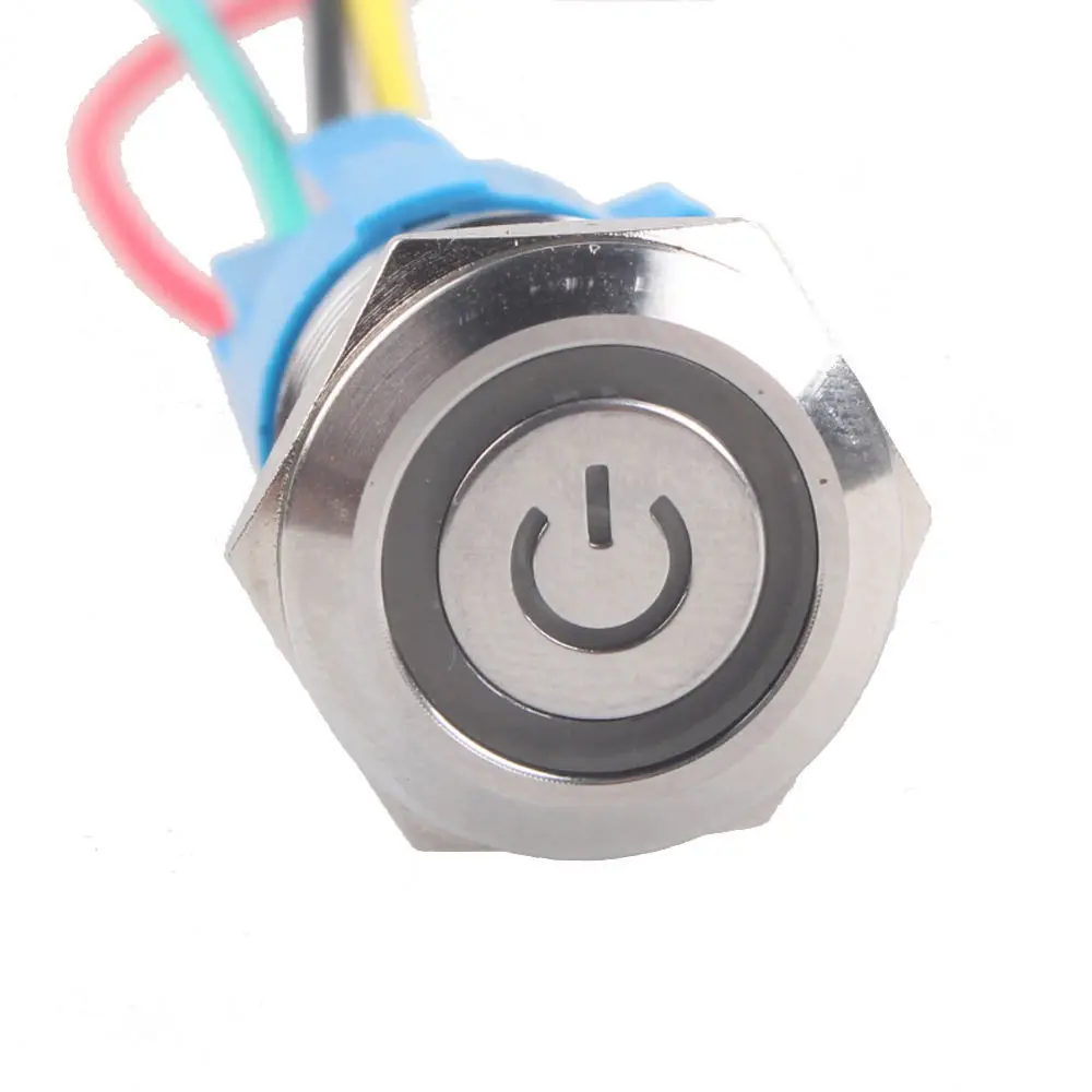 EE support DIY 19mm 12V Symbol Angel Green LED Light Push Button Switch With Plug Car Styling | Автомобили и мотоциклы