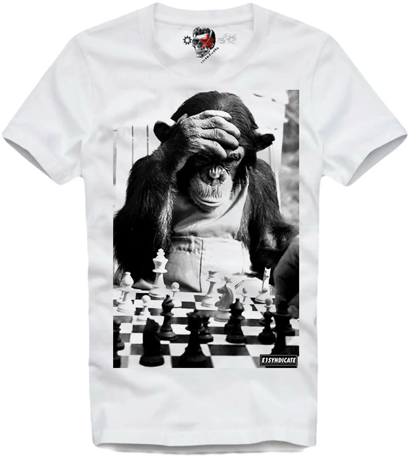2019 модная футболка Chechmate Chimp Chess Monkey Schach с капюшоном|Мужские футболки| |